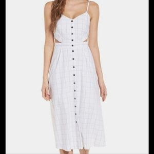 Madewell Windowpane Cutout Camo Midi Dress Size 12